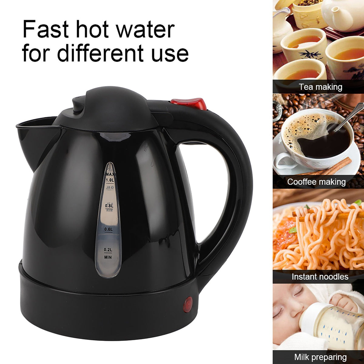 Portable 24V 1000ML Fast Boil Kettle For Lorry Trucker Travel Water Pot