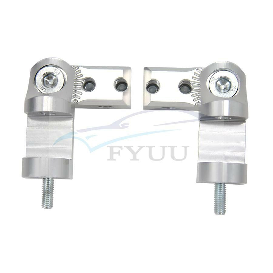 Pair Universal CNC Aluminum Motorcycle Foot peg Passenger Footpeg Lowering Kit#