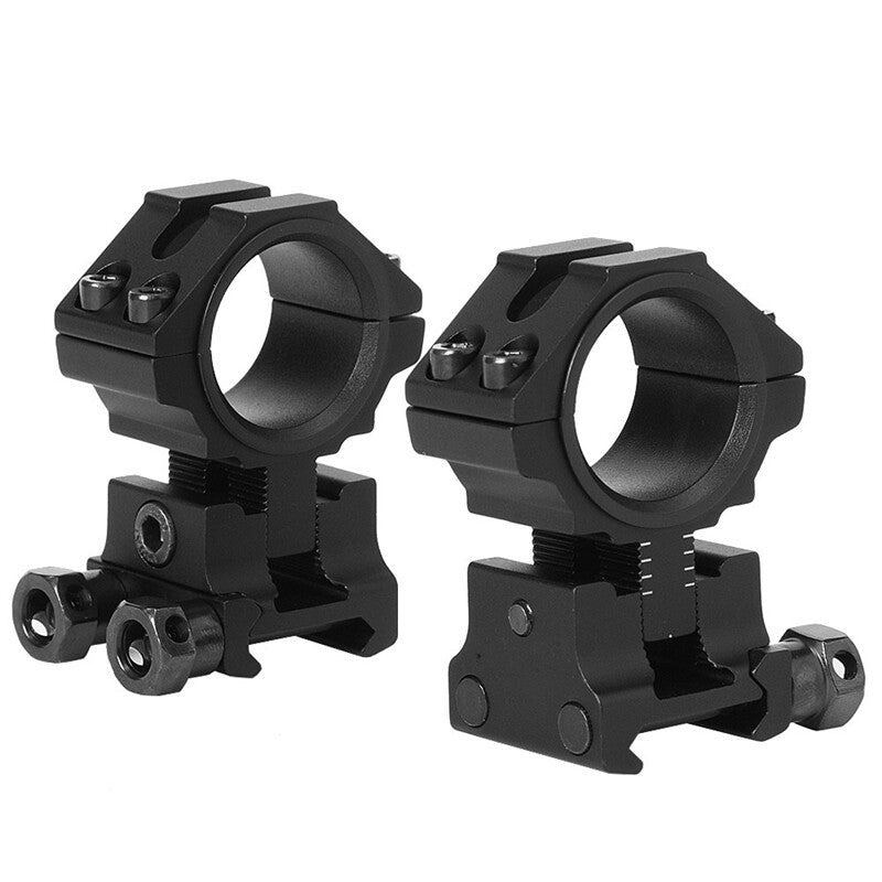 2x Scope Ring Mount 1''/30mm Precision Adjustable Height for 20mm Picatinny Rail