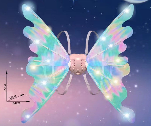 Electric Angel Wing Flapping Butterfly Wing LED Fairy Wing Costume for Kid