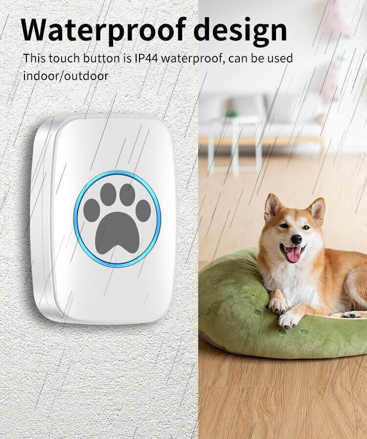 Smart Dog Door Bell Intelligent Sensing Wireless Dog Doorbell Transmitter and Re