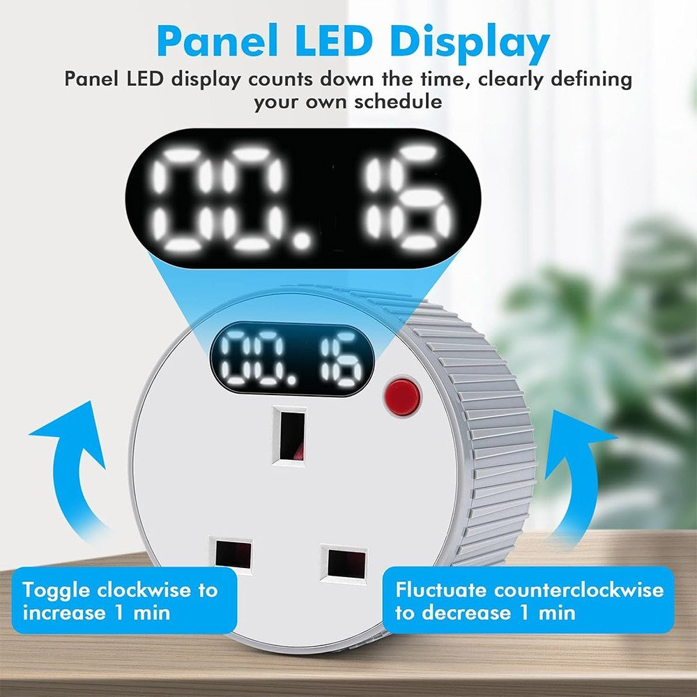 24 HOUR TIMER CLOCK SOCKET UK 3PIN MAINS PLUG IN TIMER SWITCH MECHANICAL