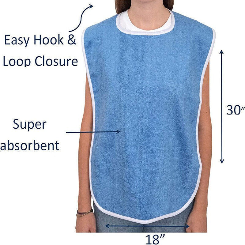 4pcs Bibs for adults woman men eating bibs aprons long for the elderly seniors
