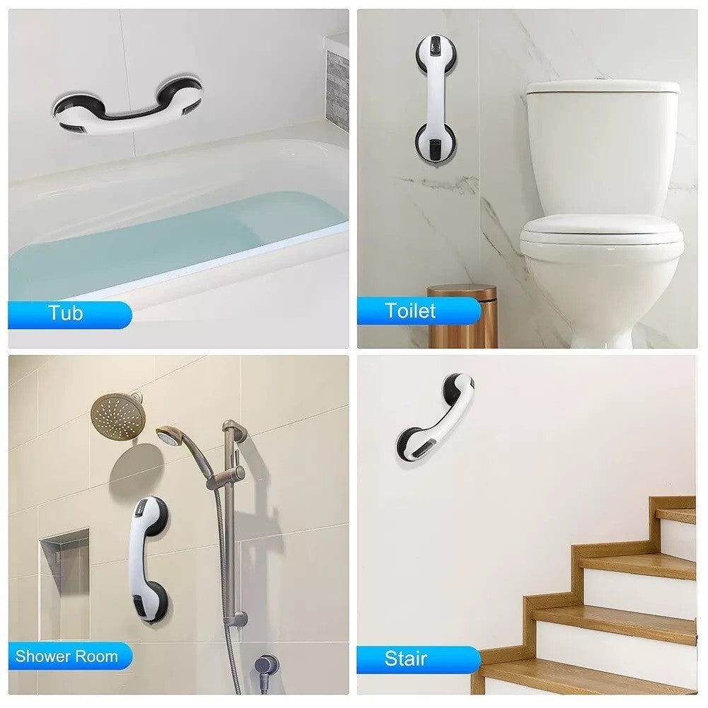 Suction Grab Bars 2 Pack Shower Handle Bathroom Safety Support No Drill