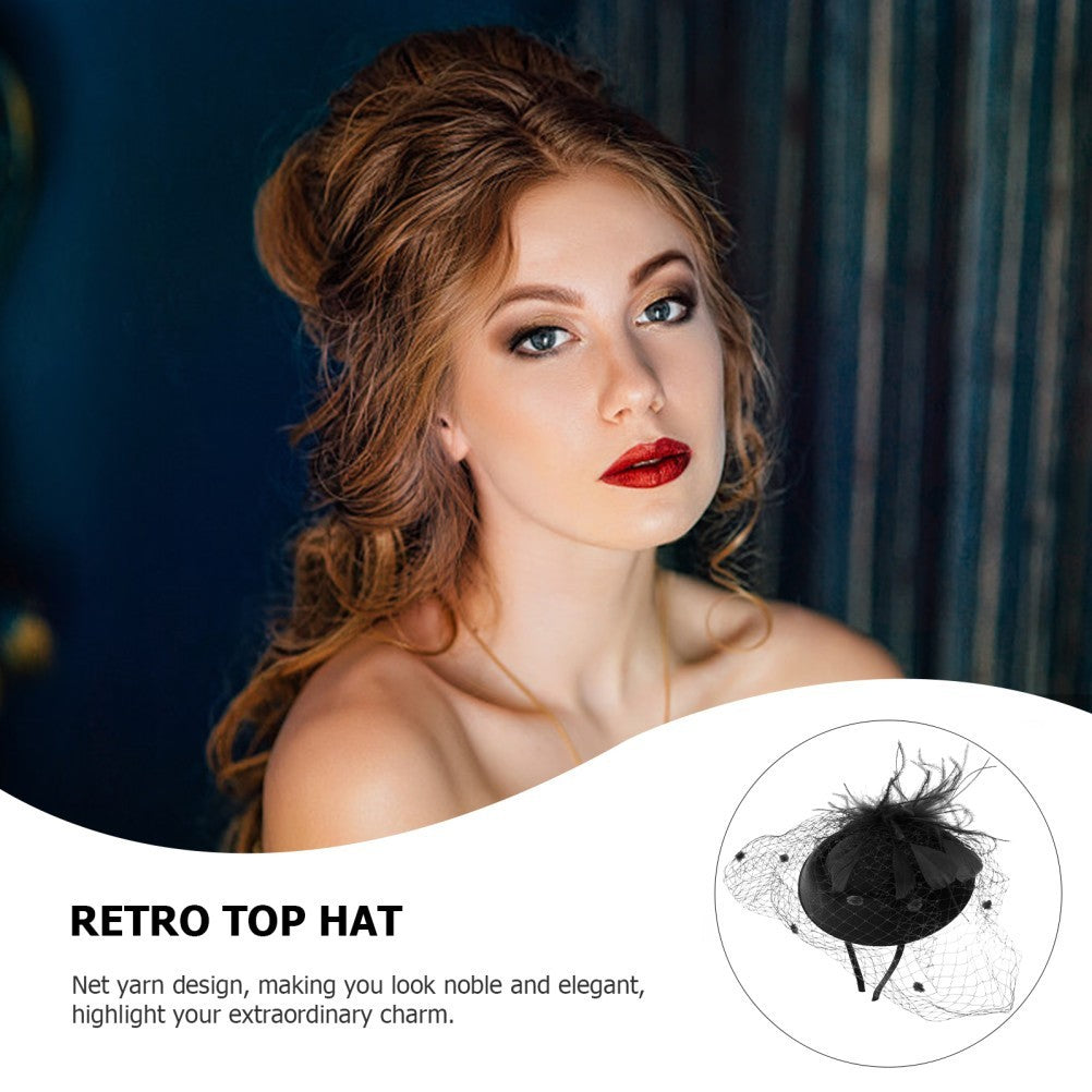 Funeral Veil Fascinator for Women Lady Wedding Headwear Hair Accessories