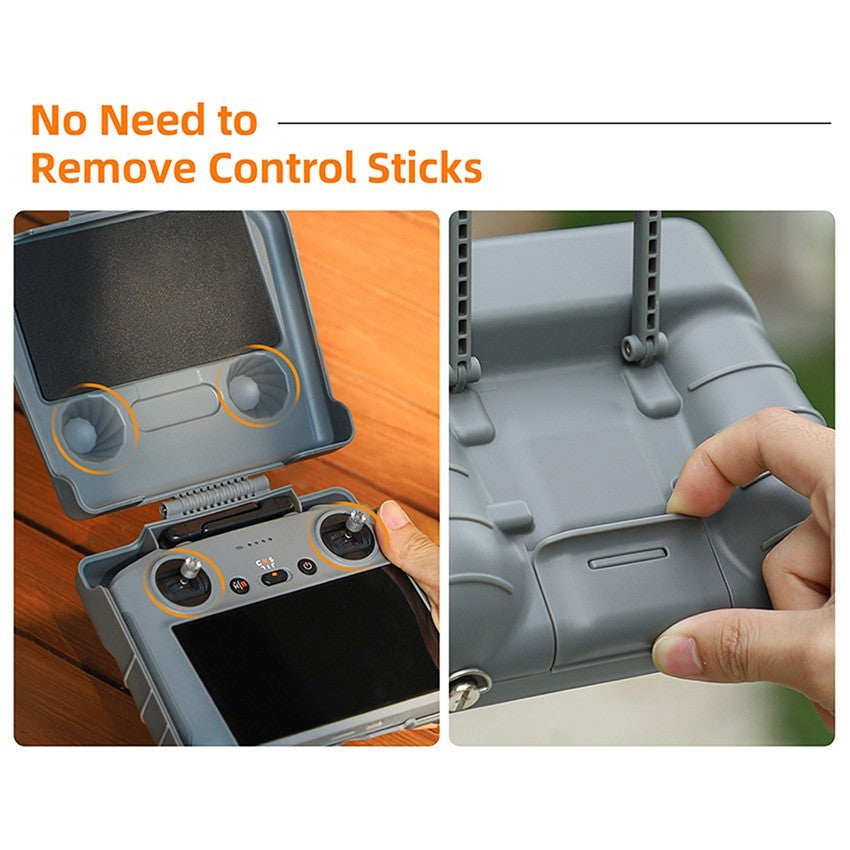 Remote Control Storage Case with Light-Blocking Cover Sunhood for DJI RC 2/1