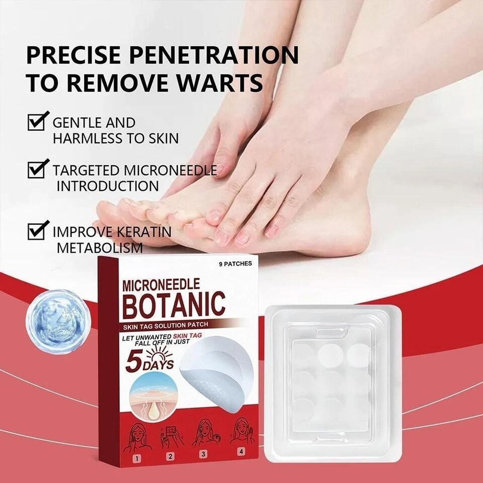 BOX MICRONEEDLE BOTANIC Skin Tag & Acne Patch 9 Pcs Skin Tag Remover Patches
