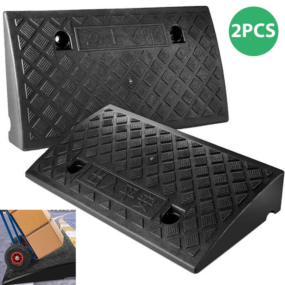 2X 50cm Heavy Duty Rubber Kerb Ramps for HGV Caravans Lorry Car Truck Wheelchair