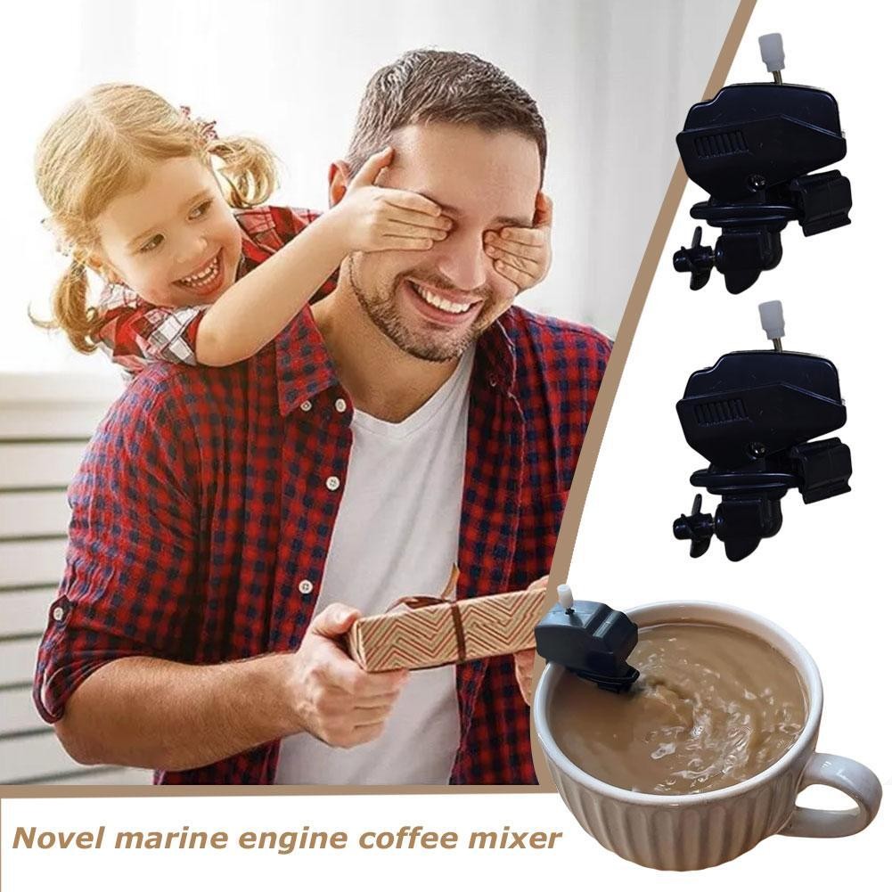 Novelty Coffee Stirrer Motor Boat - Boat Coffee Wind Up Outboard Mini Stirrer