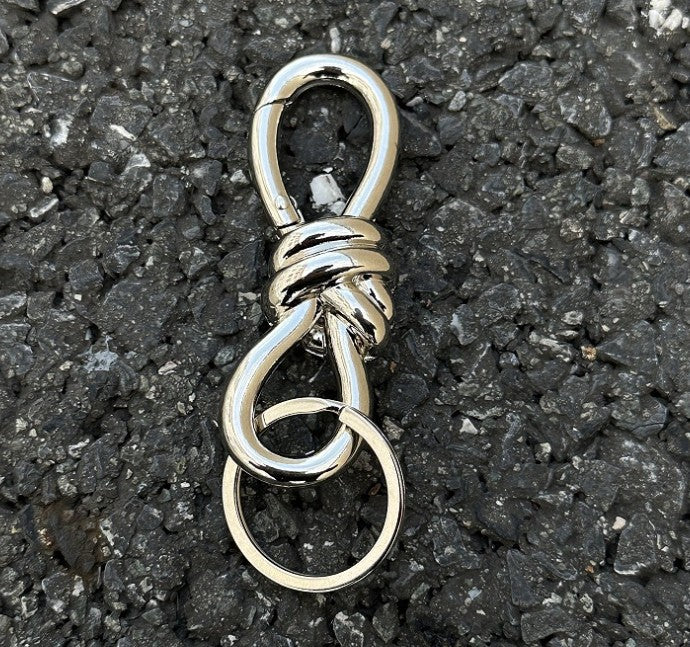 Gold Knot Carabiner,Heavy Duty Snap Hook Key Fob,Hardware Sliding Buckle