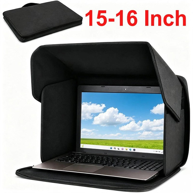 For 15-16inch Laptop Sun Shade Foldable Privacy Shield Cover Working Outside