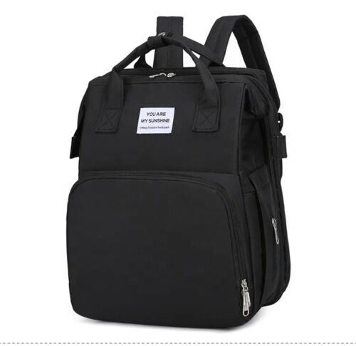 Multi-Function Baby Diaper Backpack Baby Folding Bed Nappy Mummy Changing Bag UK