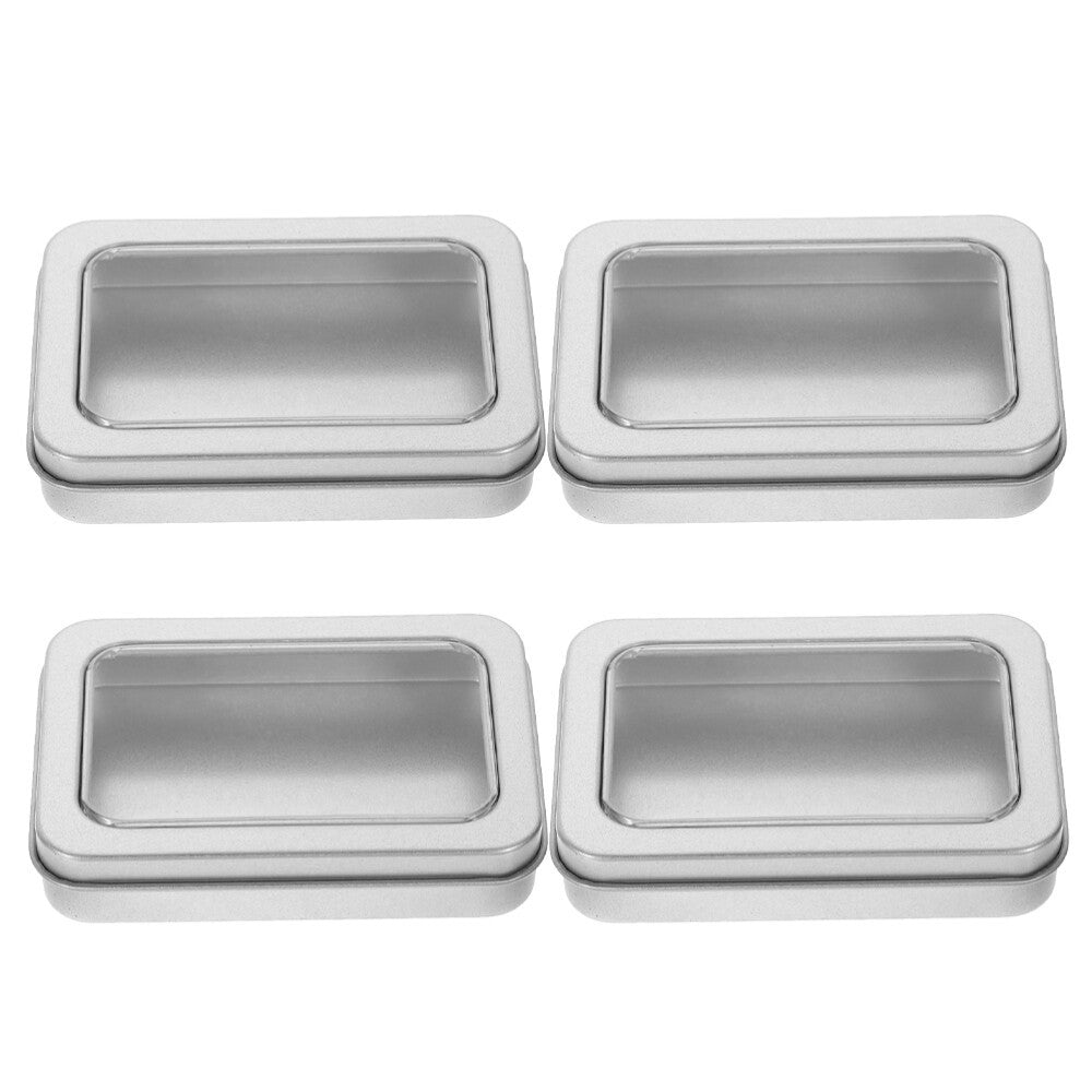 4 Pcs Gaming Card Storage Case Playing Box Game Holder Boxes for Trading