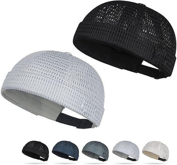 Men's Breathable Brimless Hat Summer Style Mesh Tang Ultra Cooling Skull Cap