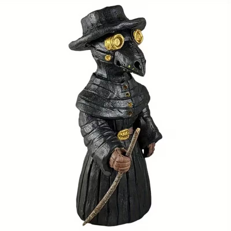 Plague Doctor Incense Burner Halloween Ornament Mr. Mini Crow Statue Home Decor