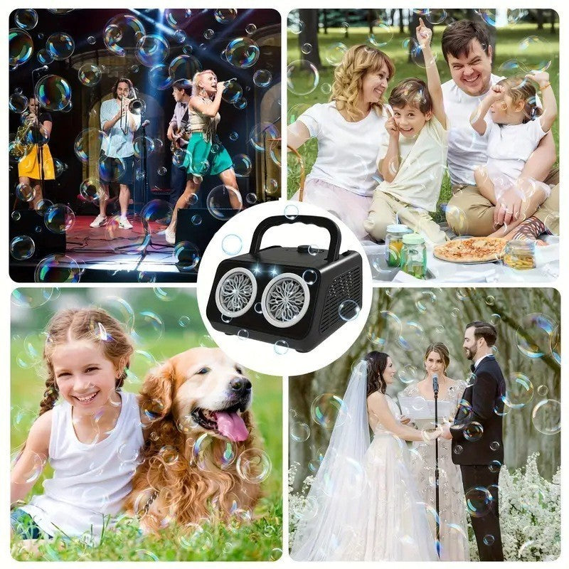 Automatic Bubble Machine Bubble Blower With 20000 Bubbles Per Minute LED Outdoor