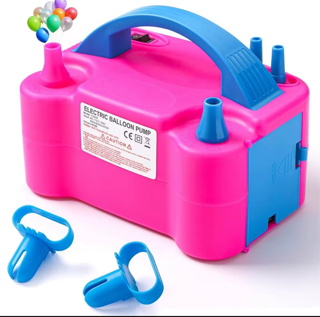 Portable 600W Electric Balloon Pump Inflator Air High Power Blower Party UK Plug