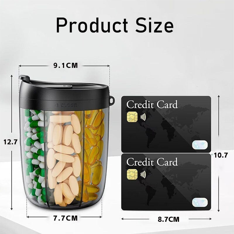 Large Pill Bottle Organizer, Supplement Organizer for Holding 6 Various Vitam