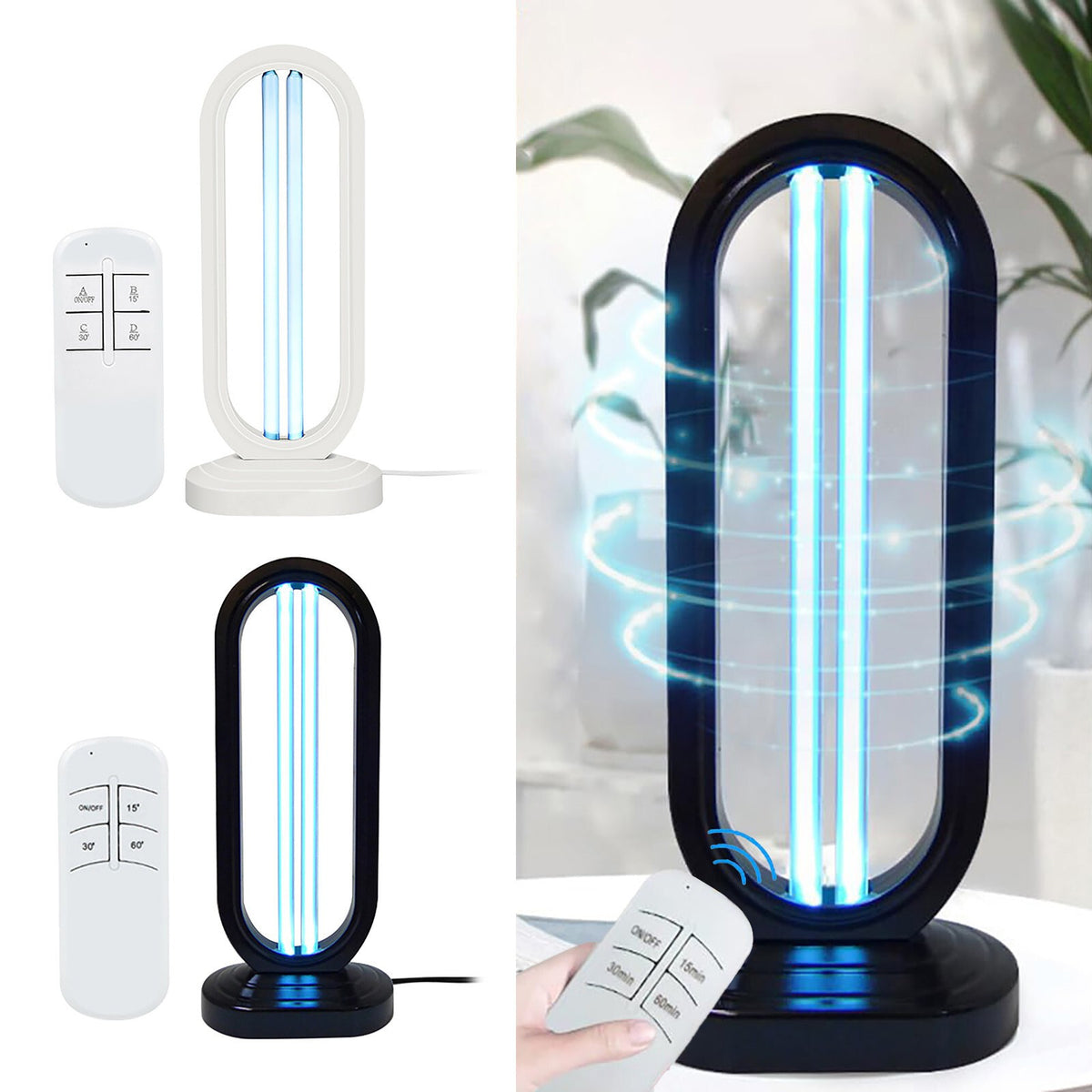 For Bedroom Cleaning UV Bed Bug Killer Lamp With Remote Control 3 Timer Settings