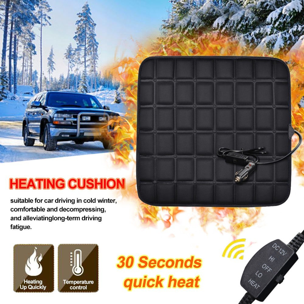 12V Car Seat Pad Cushion Cover Electric Heating Heater Warm Heated Mat Universal