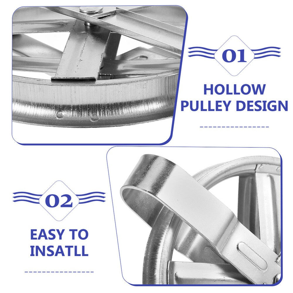 2pcs Clothesline Pulley Deep Groove Outdoor Laundry Drying Line Pulley