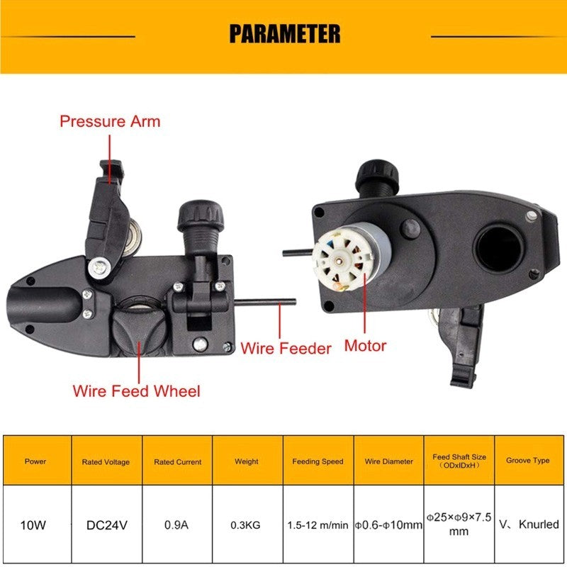 Upgraded Welder- Wire Feeder Mig- WelderRoll Wire Feed Motor 0.6-1.0mm Soldering