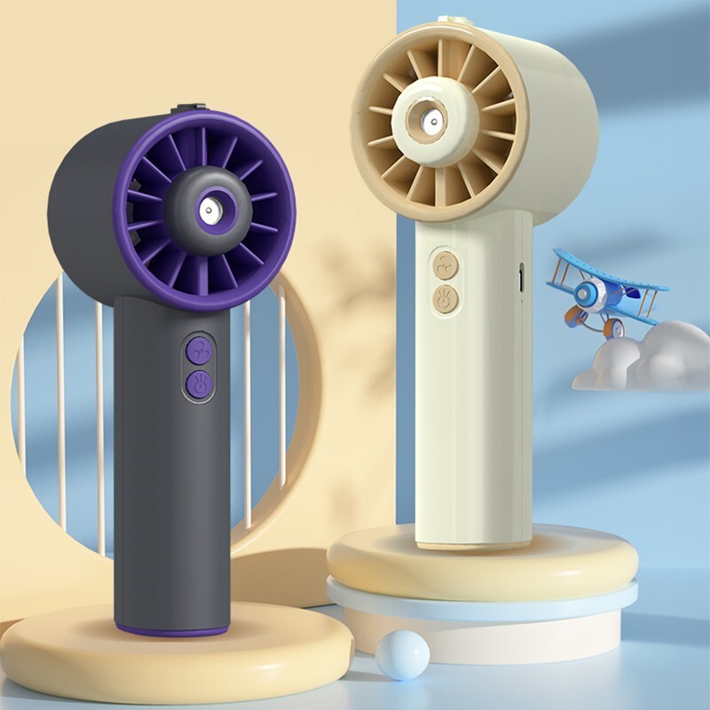 Portable Handheld Mist Fan USB Rechargeable Mini Spray Cooling Fan 3 Speed