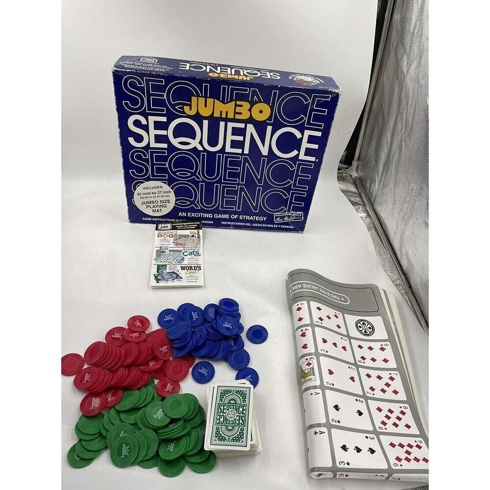 Sequence Family Board Jumbo Game Cards Set Party Funny Playing Friends Christmas