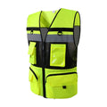 HI VIS VIZ VEST HIGH VISIBILITY WORK WAISTCOAT WITH PHONE & ID POCKETS Orange UK