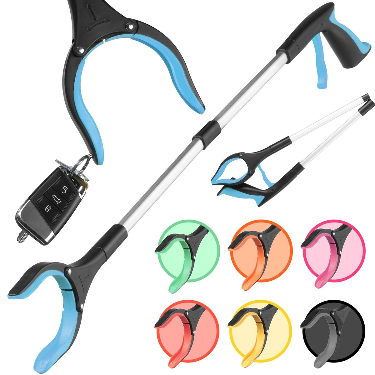 81cm/31" Reacher Grabber Tool - Long Reach Litter Picker Pick Up Mobility Tool