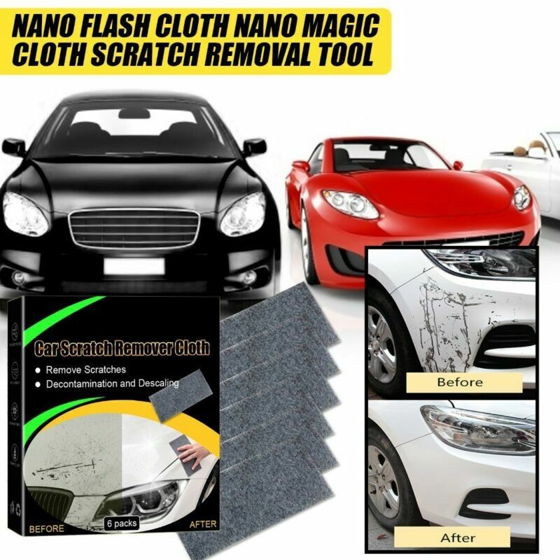 Car Scratch Remover Magic Cloth, Fixapro Reusable Nano Wipes for Swirl Mark