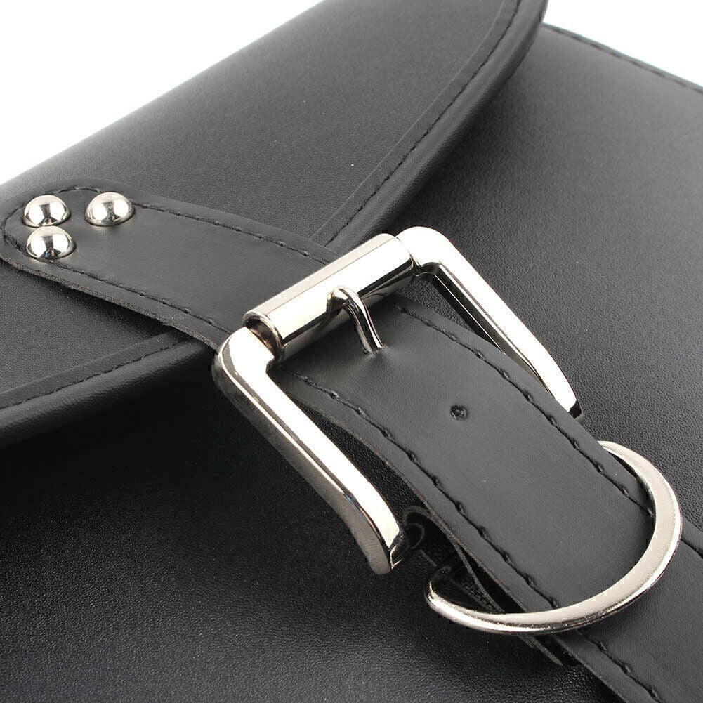 Left Side PU Leather Saddlebag Saddle Bag for Harley Sportster Iron 72 883 1200