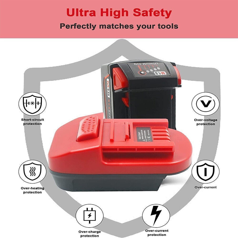 For Milwaukee/Dewalt 18V/20V Max Li-ion to Snap-on 18V Li-ion Battery Adapte