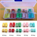 20Pcs Mini Square Car Fuse Assortment Kit 20 30 40 50 60 Amp With Plastic Box
