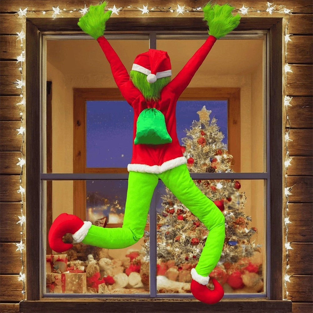 Christmas Grinchs Decor Bendable Arms & Legs, for Home Tree Wall Outdoor Decor
