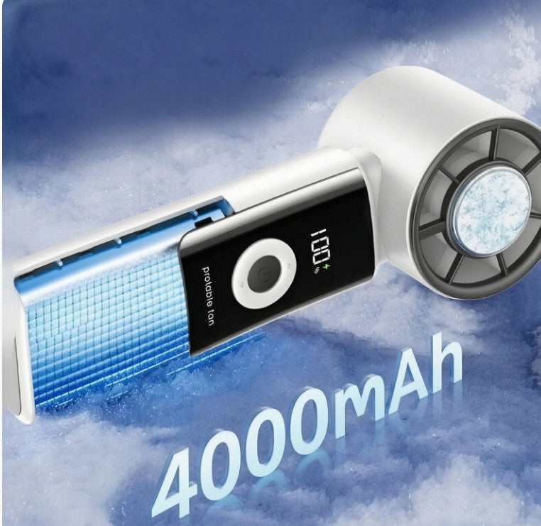 4000mAh Mini Cooler Fan Mini HandHeld Fan Foldable Fans Cooling USB Rechargeable