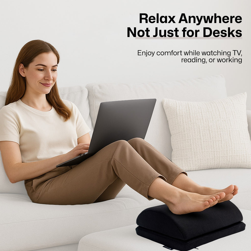 Foot Rest Under Desk High Density Foam Ergonomic Footrest Cushion Pillow UK