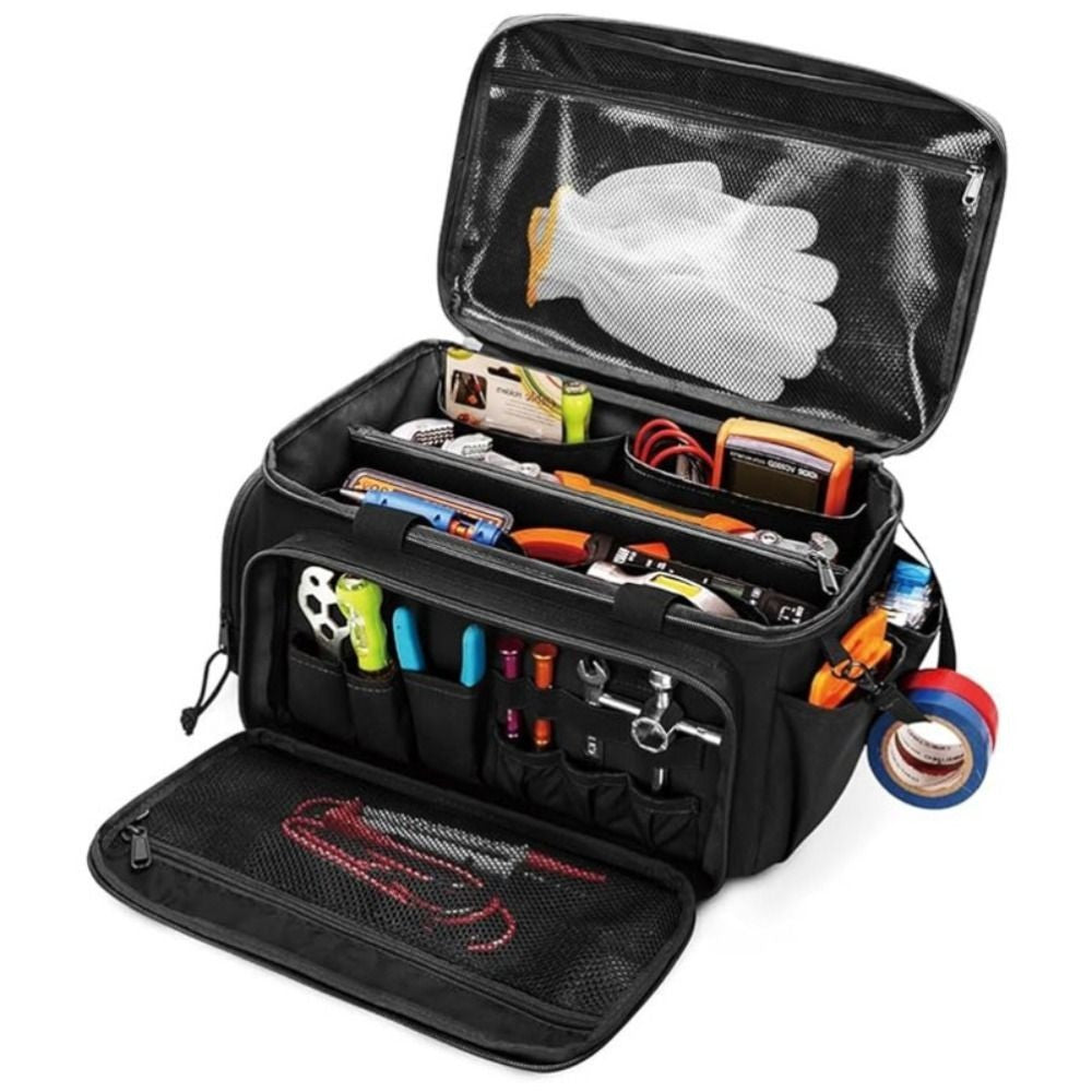 Black Tool Bag with Anti-friction Bottom Tactical Hand Tool Storage Bag UK