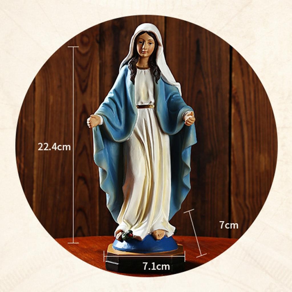 Dolity 1pc Virgin Mary Statue Handmade Religious Gift Xmas Display Home