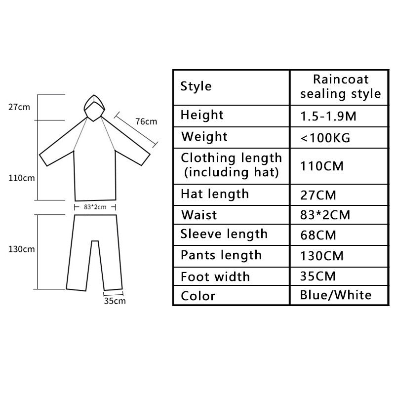 10pcs Disposable Raincoat Rain Pants Waterproof Outdoor Camping Rain Poncho.*