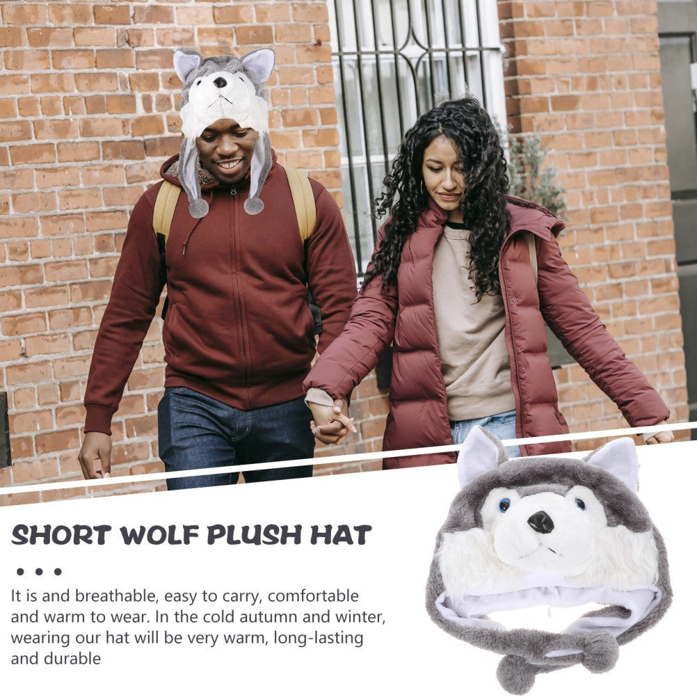 Winter Plush Strap Hat Thickened Ear Protective Furry Men Cap Warm