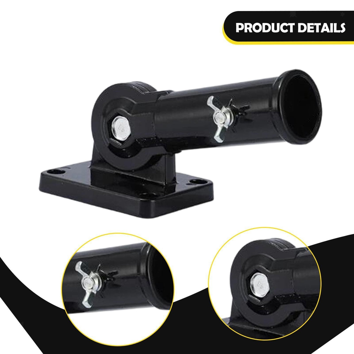 Flag Pole Holder Aluminum Alloy Sturdy Wall Mounted for Outside Balcony Shop