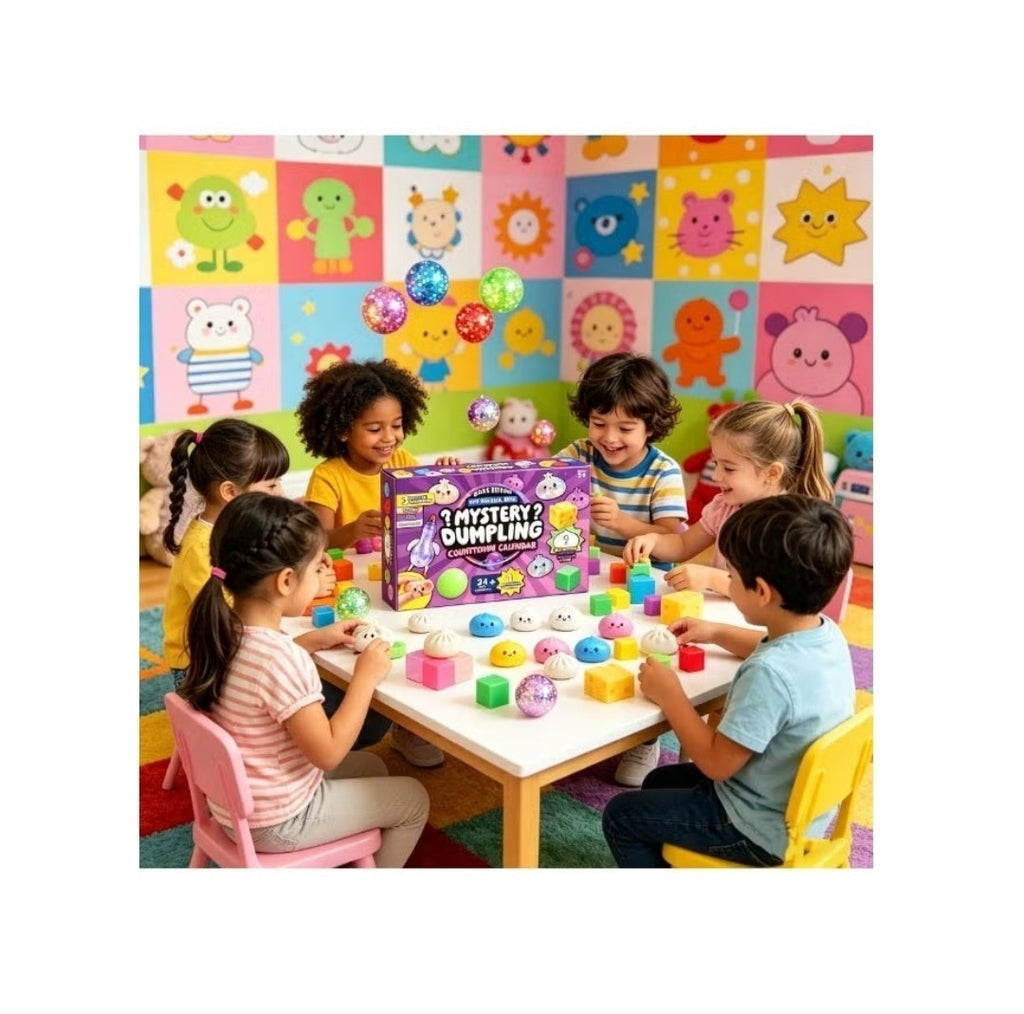 24 Days Mystery Dumpling Calendar, Advent Calendar Cute Squishy Toys for Kids 3+
