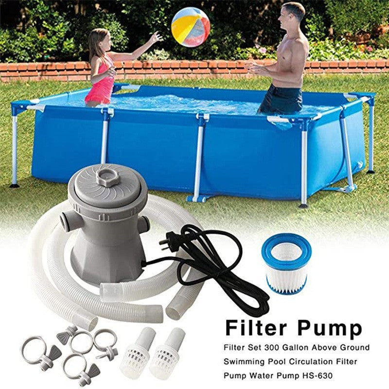 Swimming Pool Electric Filter Pump Paddling Pool Water Flowclear 300gal/H 220V