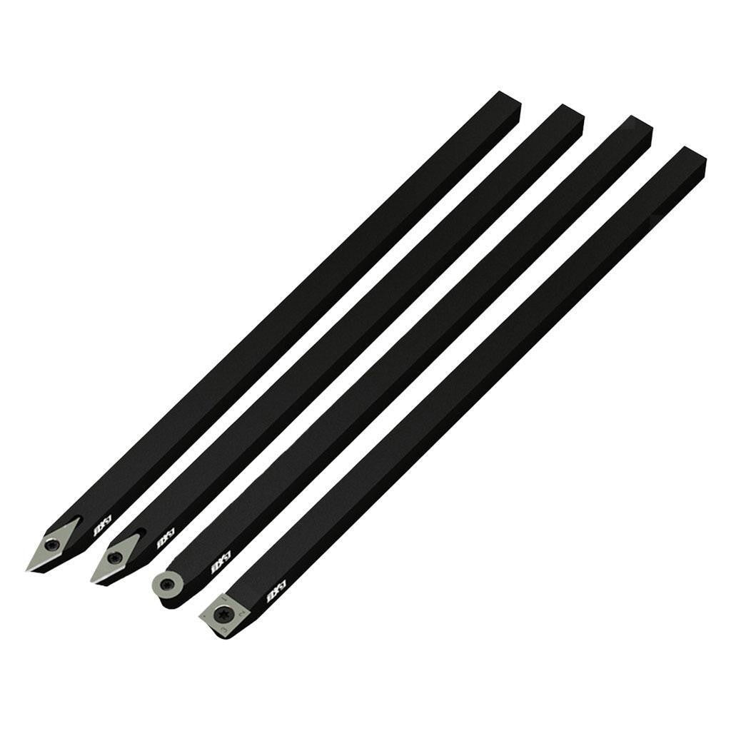Quenched Bar Wood Lathe Tool Kit 4x Interchangeable Wood Turning Cutters Set