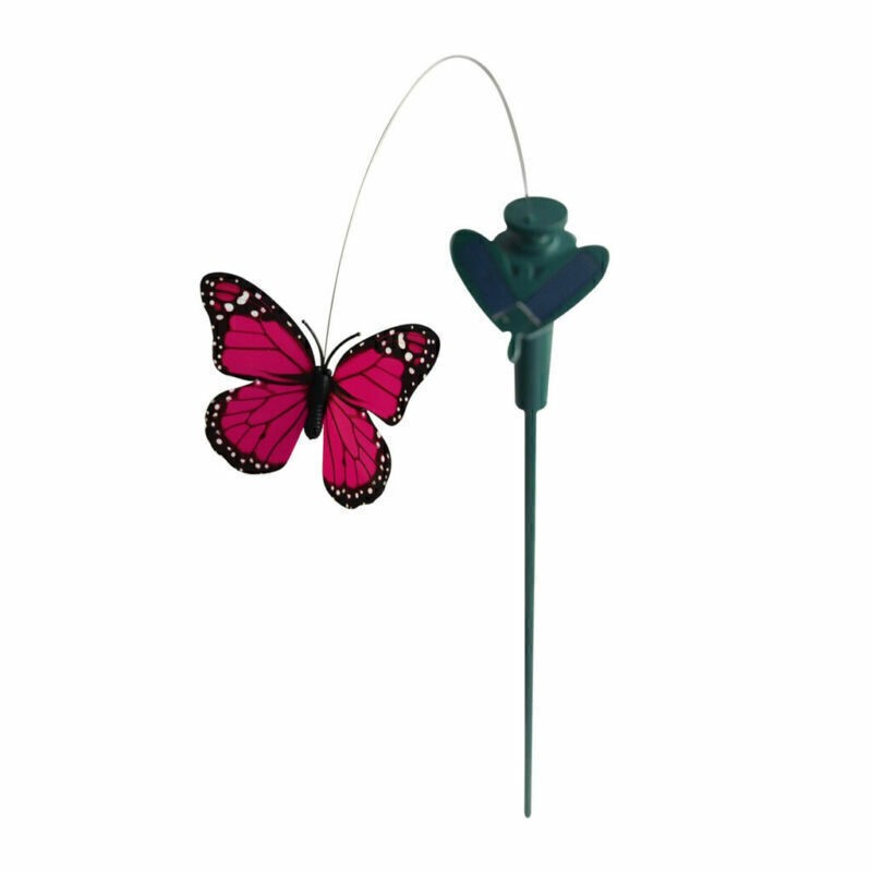 3x Dancing flying solar butterfly the eye-catcher for garden balcony