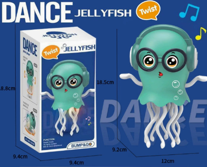 Dancing Octopus Toy Crawling Dancing Auto Obstacle Sensor Toys LED Lights Music.