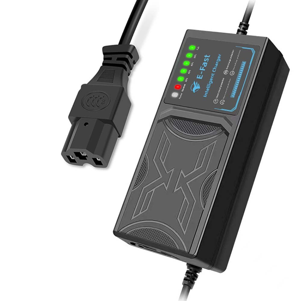 48V 20AH Electric Vehicle Fast Battery Charger Adapter Flashing Light UK Hot