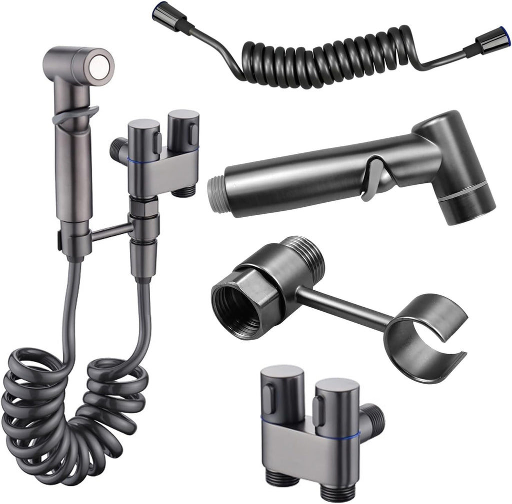 Toilet Bidet Sprayer Set 2m Hose Handheld Spray Gun High Pressure Bathroom Kit