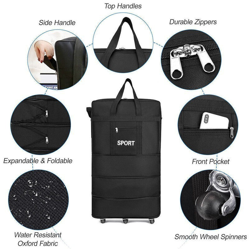 42" Extra Large Lightweight Luggage Trolley Suitcase Travel Bag Handbag Bag